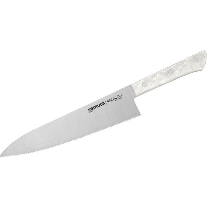 Шеф нож серрейтор SAMURA HARAKIRI SHR-0086AW/K